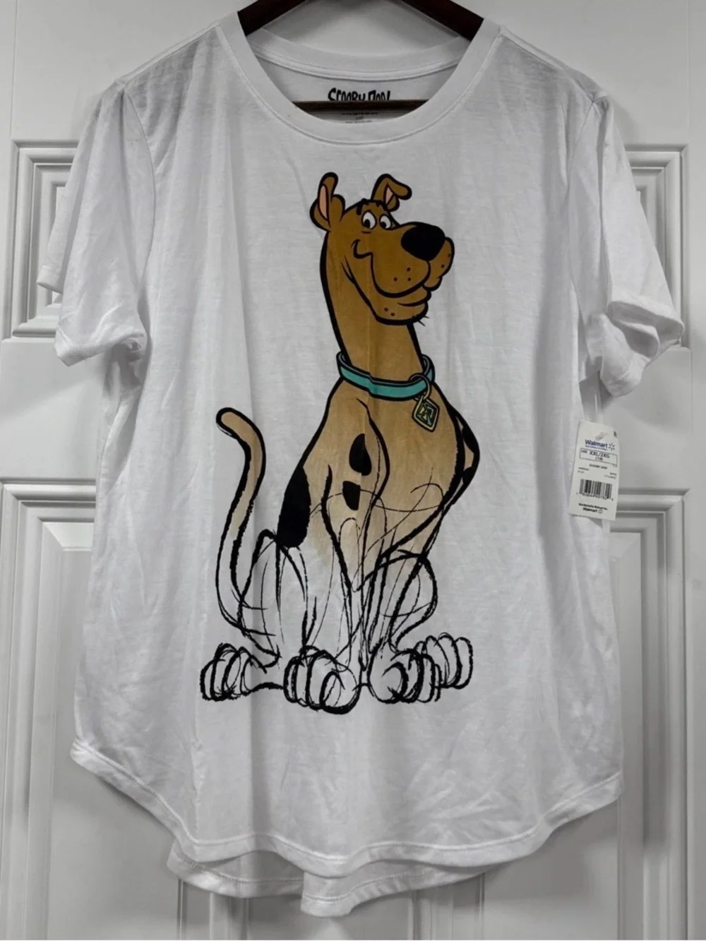 Scooby Doo Juniors T Shirt Classic Sketchy Print Knit Casual Top NWT XXL 2XL - Picture 1 of 3